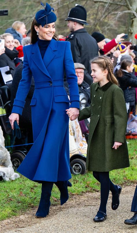 Kate Middleton Looks Festive in Royal Blue for Christmas Day Church Services in Sandringham