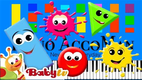 Colors and Shapes Theme Song - BabyTV Slow EASY Medium 4K Piano Tutorial - YouTube Music