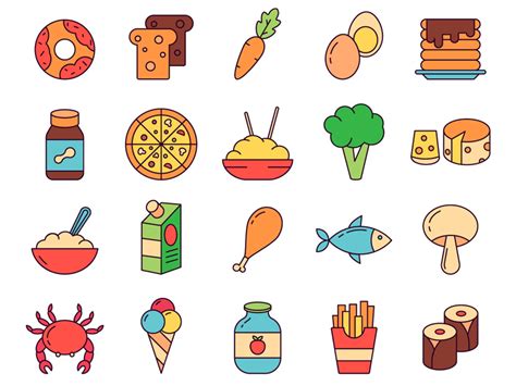 Food Vector Freebie Icon Set | Free icon set, Icon set, Free icons