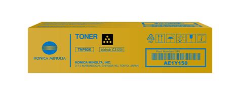 Toner Black for bizhub C3120i - TNP92K | Konica Minolta