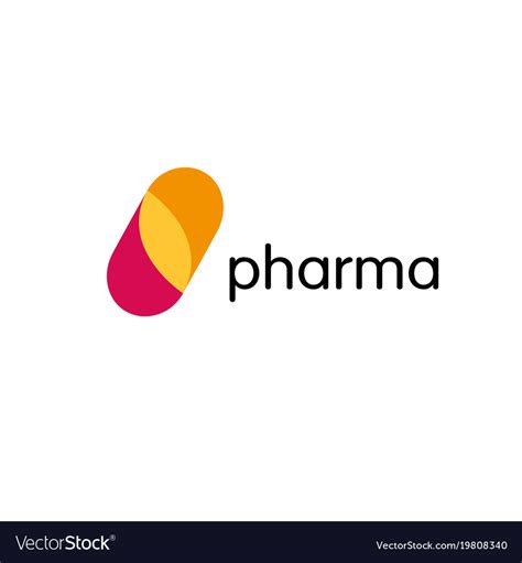 Pharmacy logo medicine capsule tablet design Vector Image