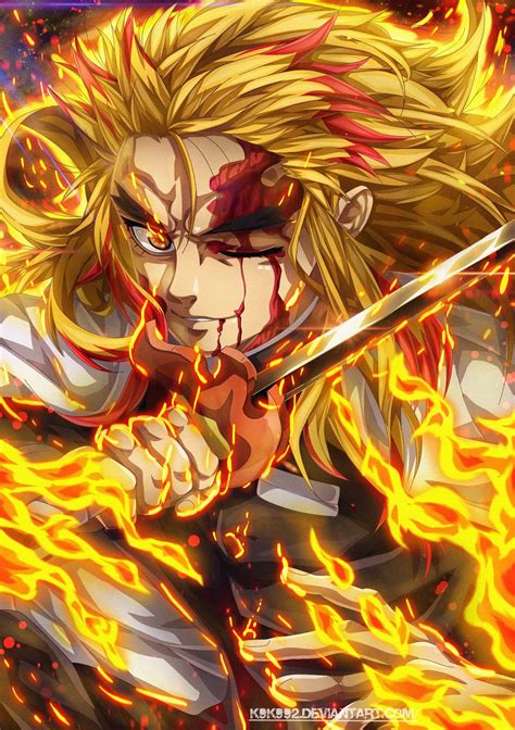 Kyojuro Rengoku - inside the fire by k9k992 on DeviantArt Anime Naruto ...