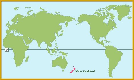 New Zealand On World Map - ToursMaps.com