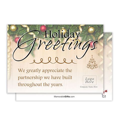 Holiday Greetings Corporate Holiday Card