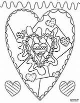 Funky Heart Fun Valentines Day Coloring Page By Elementary Art With Sarah sketch template