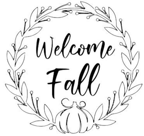 Welcome Fall SVG & JPG Digital Download Cricut Silhouette - Etsy