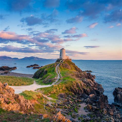 Ty Mawr Lighthouse In Wales, United Kingdom, North Western Europe ...