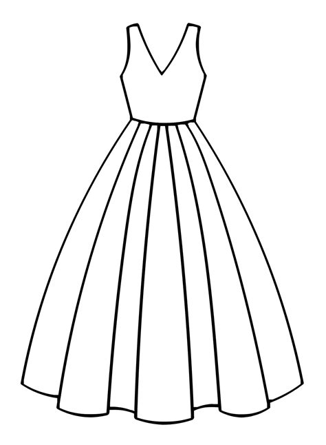 Wedding Dress Coloring Pages - Free Printable Coloring Pages | Fashion coloring book, Wedding ...