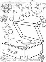Record Album Coloring Pages 2025 sketch template