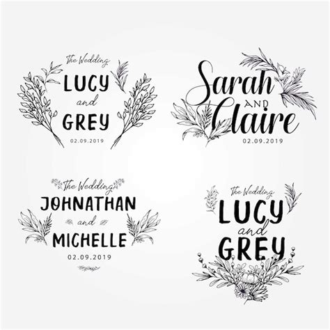 Premium Vector | Beautiful wedding title template