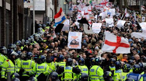 English Defence League March Is Blocked | UK News | Sky News