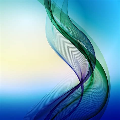 Waves blue, abstract, blue, deep, geometric, gradient, green, smoke, water, waves, HD phone ...