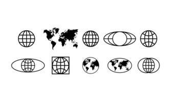 Simple Round World Map Outline