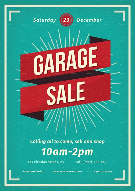 Free Vintage Garage Sale Flyer Moving Sale Flyer Template | Dremelmicro