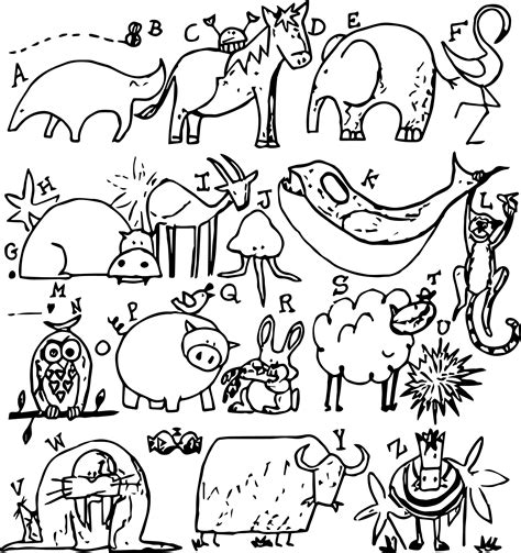 Abc Animal Coloring Page WeColoringPage 11 - Wecoloringpage.com