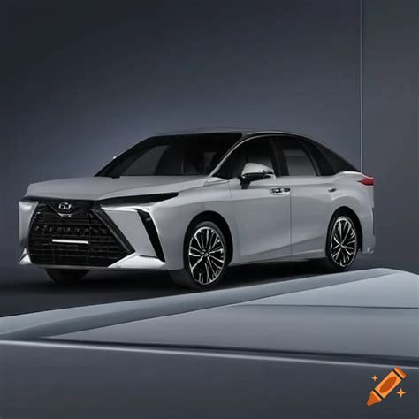 2024 toyota mark x hybrid compact executive sedan, with x-shaped grille on Craiyon