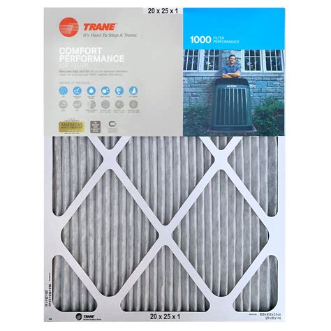 Trane Comfort Performance Air Filter, 1000 Micro Particle Reduction ...