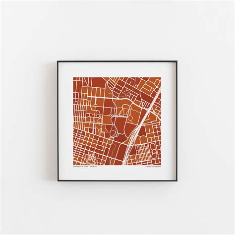 UT Austin Map Print - Etsy