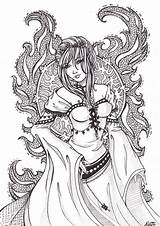 Female Elf Bard Coloring Page sketch template
