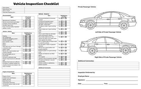 10 Best Printable Vehicle Inspection Checklist PDF for Free