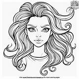 Loose Curls Hair Coloring Pages sketch template