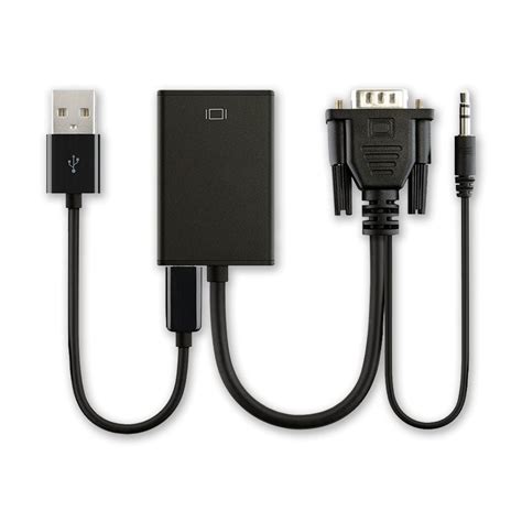 VGA (+ audio) to HDMI Adapter Cable - Geeektech.com