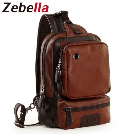 Zebella Brand Men's Shoulder Bag Vintage Men Crossbody Bag Men Chest ...