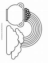 Coloring Pages Rainbow Pot Of Gold sketch template