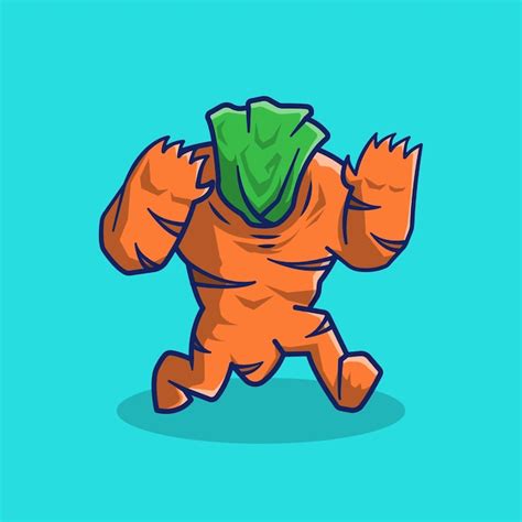 Premium Vector | Carrot object icon simple logo
