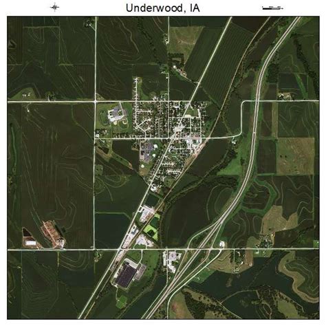 Aerial Photography Map of Underwood, IA Iowa