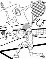 Tennis Coloring Pages sketch template