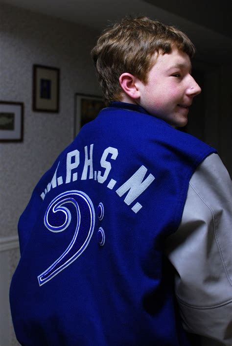 Day 90 - Bass Clef | My son's varsity jacket arrived today. … | Flickr