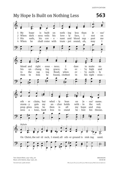 Christian Worship: Hymnal 563. My hope is built on nothing less | Hymnary.org