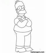 Printable Homer Simpson Coloring Page  Free Kids Pages sketch template