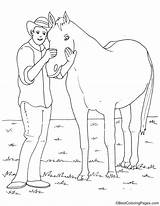 Cowboy And horse coloring Page  Download Free sketch template