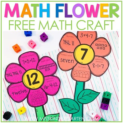 Math Flowers and More: Kindergarten Math Crafts - Miss Kindergarten