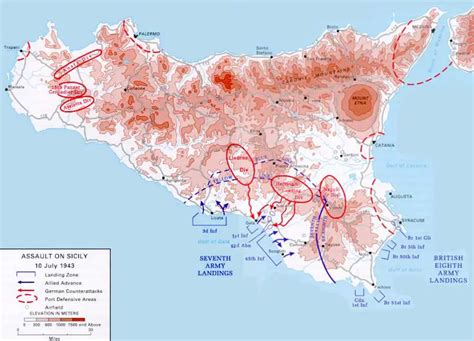 Historical Invasion Map of Sicily - MapSof.net