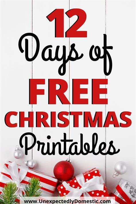 Get Organized for Christmas with 12 Days of Free Printables