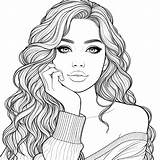 Realistic Faces Coloring Pages sketch template