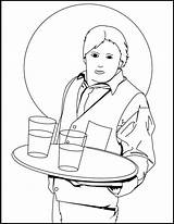 Waiter And Waitress Coloring Pages  sketch template
