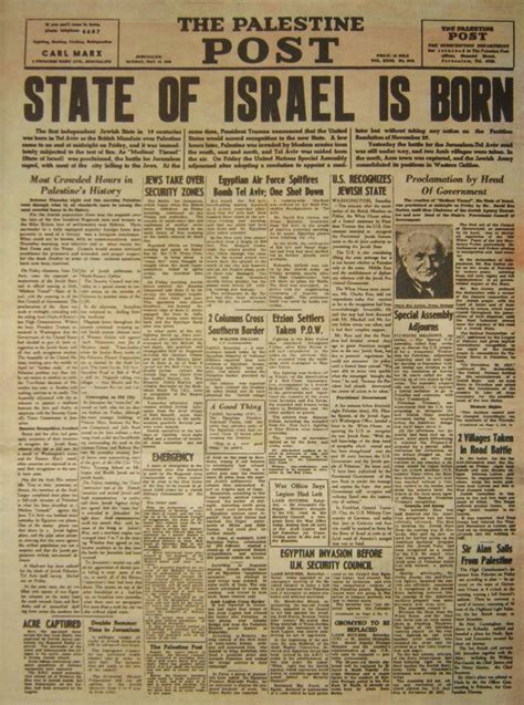 Israel Declaration Independence 1948 | Palestine history, Israel ...