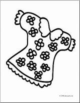 Clip Art Basic Words Dress coloring Page – Abcteach sketch template