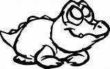 Cartoon Alligator Coloring Pages Sketch Page sketch template