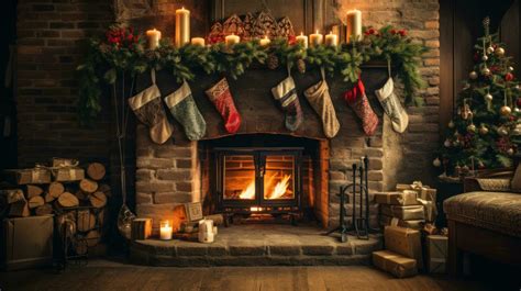 Christmas Fireplace Desktop Wallpapers - 4k, HD Christmas Fireplace Desktop Backgrounds on ...