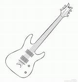 Electric Guitar Coloring Pages To Print sketch template