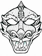 Coloring Mask Pages African Totem Dragon Tribal Pole Tiki Print  sketch template