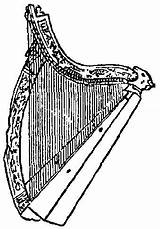 Irish Harp Coloring Pages sketch template