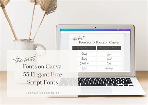 The Best Fonts on Canva: 55 Elegant Free Script Fonts