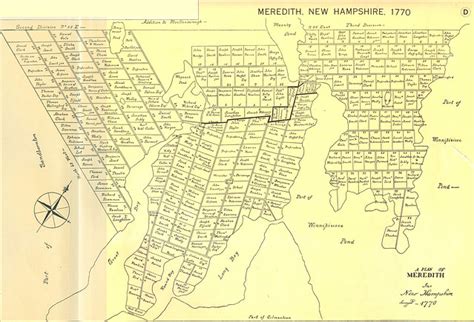 Meredith, New Hampshire, 1770 (A Plan of Meredith in New Hampshire ...