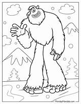 20 Bigfoot & Yeti Coloring Pages Free PDF Printables sketch template
